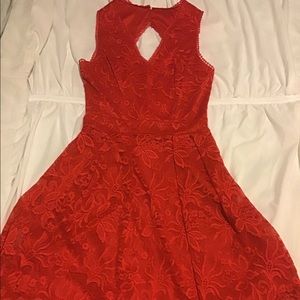 Bright red dress from Francesca’s